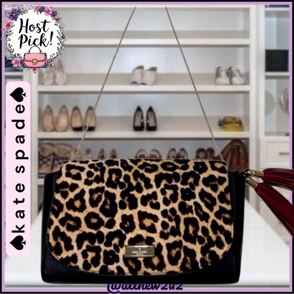 SALE! Kate Spade Leopard and Black Crossbody Bag